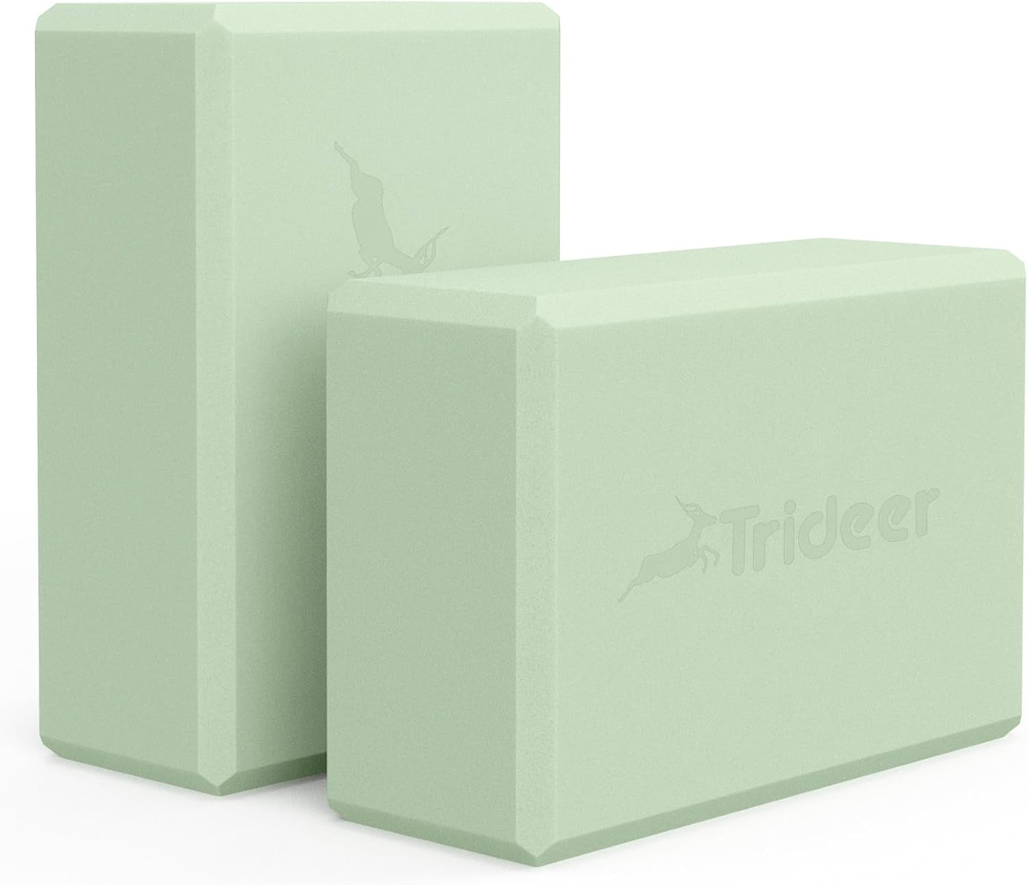 Yoga Blocks 2 Pack, Soft Non-Slip Surface Premium Foam Blocks, Supportive, Lightweight, Odor Resistant, Yoga Accessories for Pilates Meditation General Fitness Stretching Toning