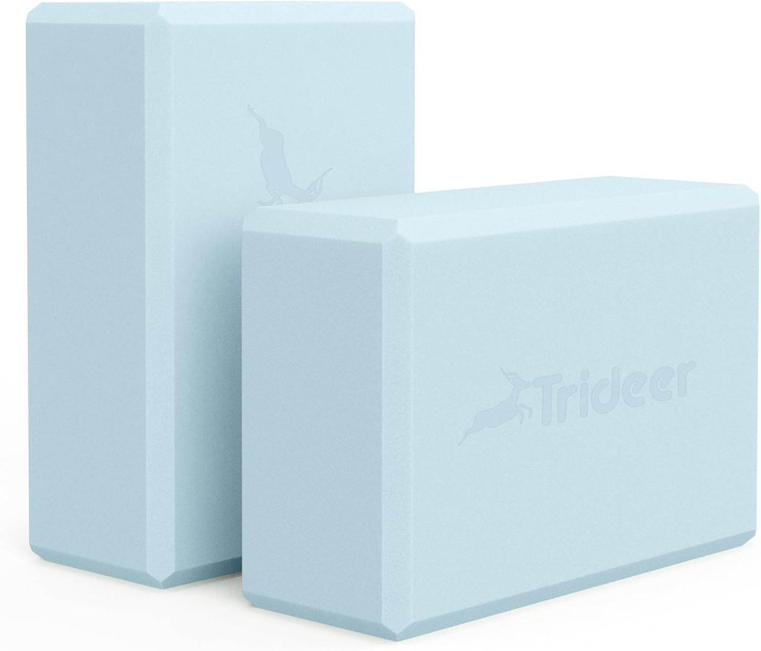 Yoga Blocks 2 Pack, Soft Non-Slip Surface Premium Foam Blocks, Supportive, Lightweight, Odor Resistant, Yoga Accessories for Pilates Meditation General Fitness Stretching Toning
